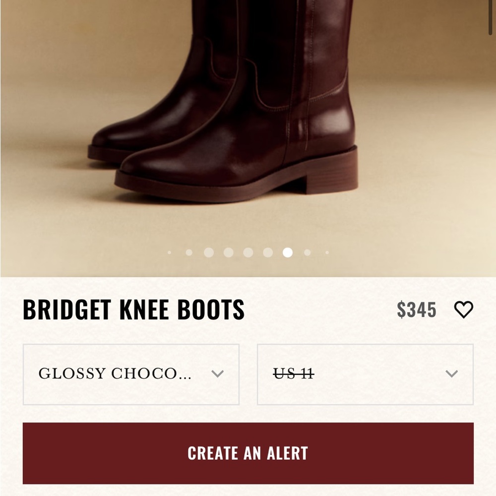 Sezane Bridget Knee Boots Glossy Chocolate - Size 11 - Picture 10 of 10